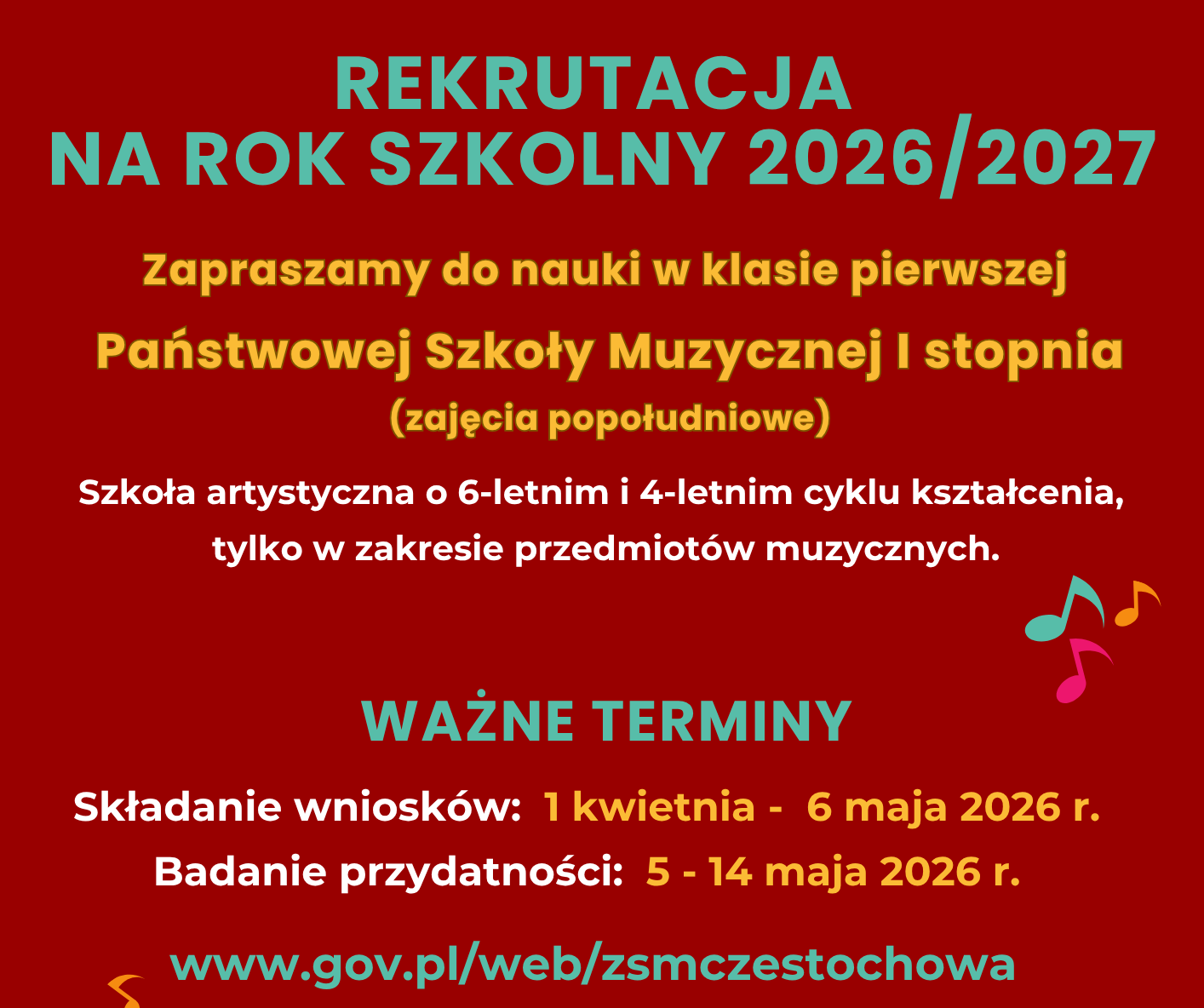 REKRUTACJA NA ROK SZKOLNY 2026/2027